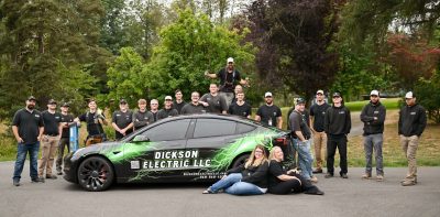 Team Dickson Electric alongside with their official vehicle