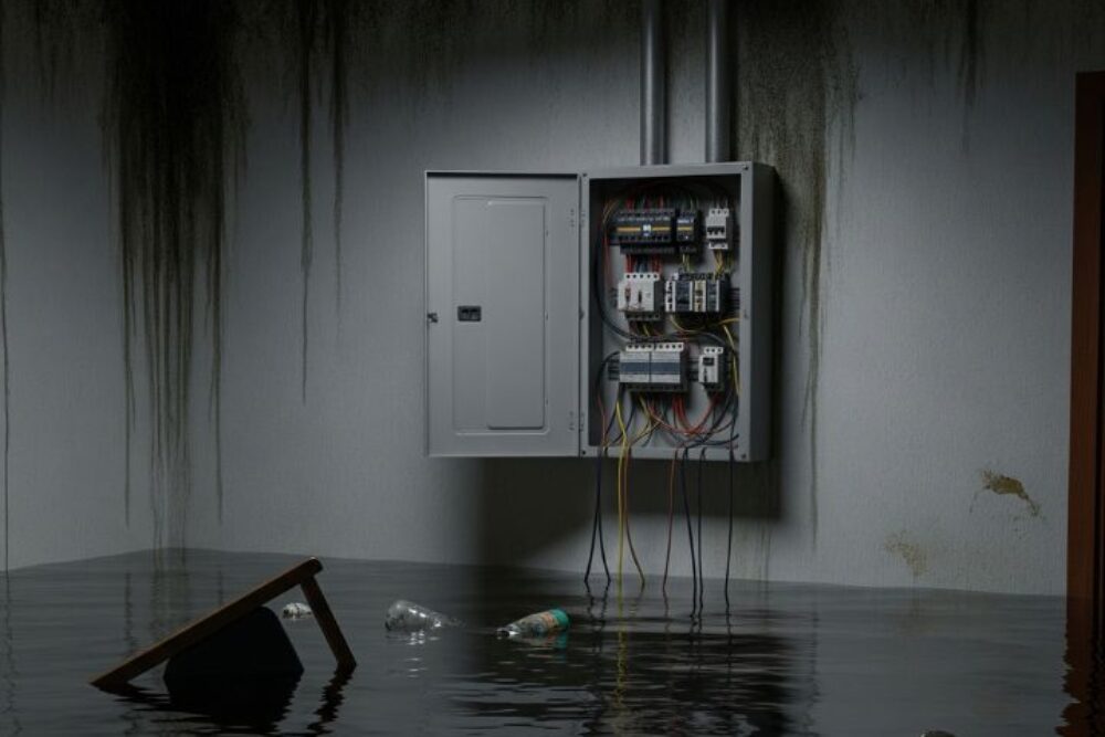 Electrical equipment exposed to water