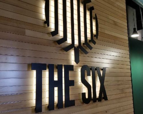 Signage with Lighting Background